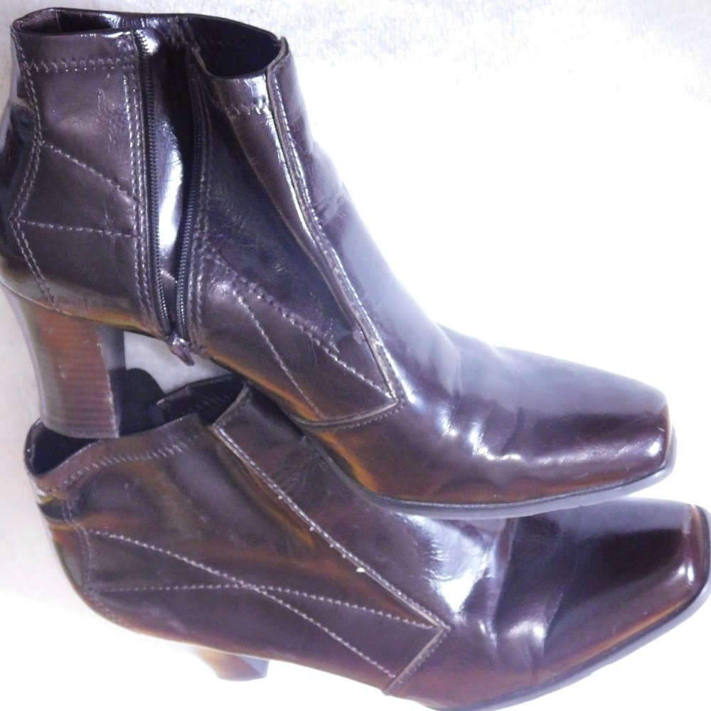 Franco Sarto Camille Ankle boots Chestnut Brown Size 8.5 3" heel